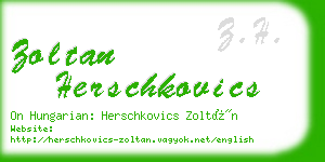 zoltan herschkovics business card